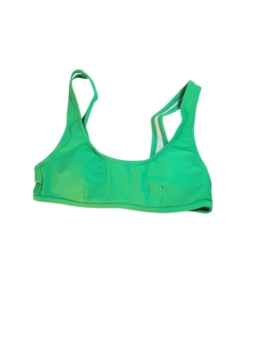 Halara Green Sporty Bikini Top Scoop Neck Size XS Racerback Design